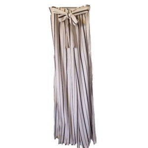 ***- LIKE AN ANGEL Split Side Wide Leg White & Black Stripes Pants